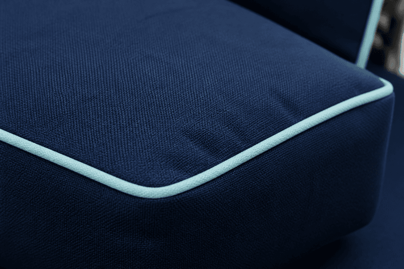 Stoffdetail der Balkon-Textilien