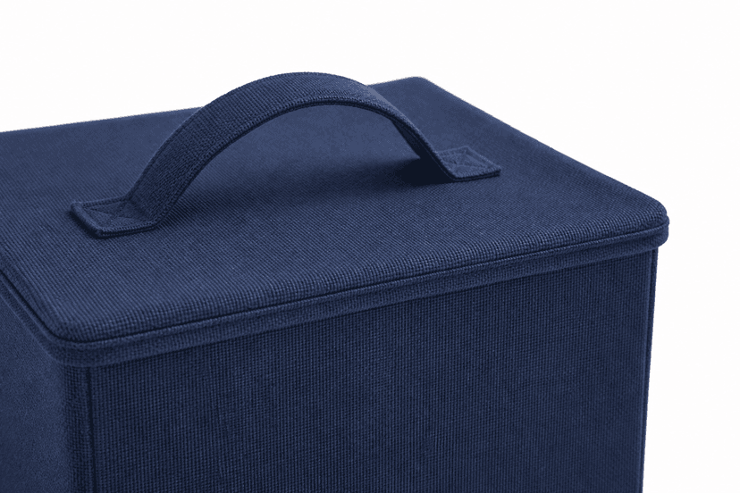 Stoffdetail der Aufbewahrungsbox
