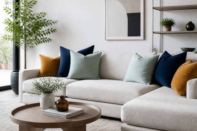 Wohnkissen Combo auf einem Sofa